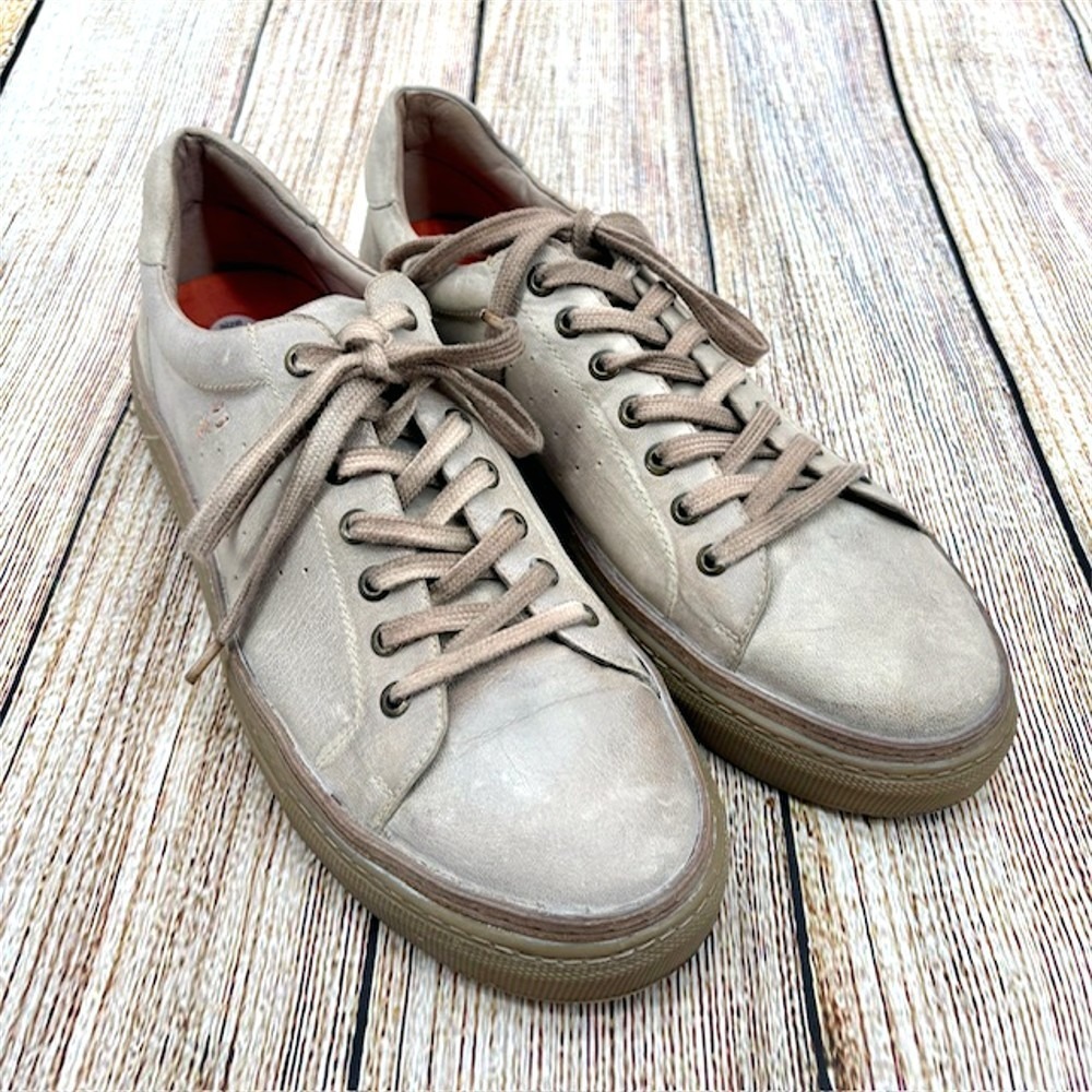 Roan by Bed Stu Albright‎ Men's Size 10.5 Distressed Tan Leather Sneakers NWOT
